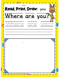 Sight word you worksheets
